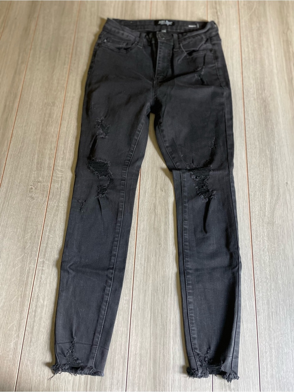 Judy Blue women's 7 / 28 black skinny fit jeans - Picture 3 of 6